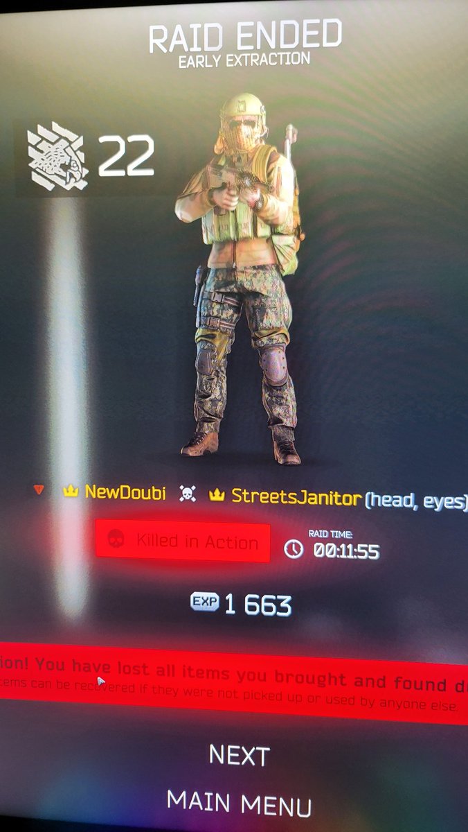 Q01266323's tweet photo. This player Newdoubi is cheating please ban him. @tarkov @bstategames @nikgeneburn @tarkov https://t.co/ohPLlClGdM