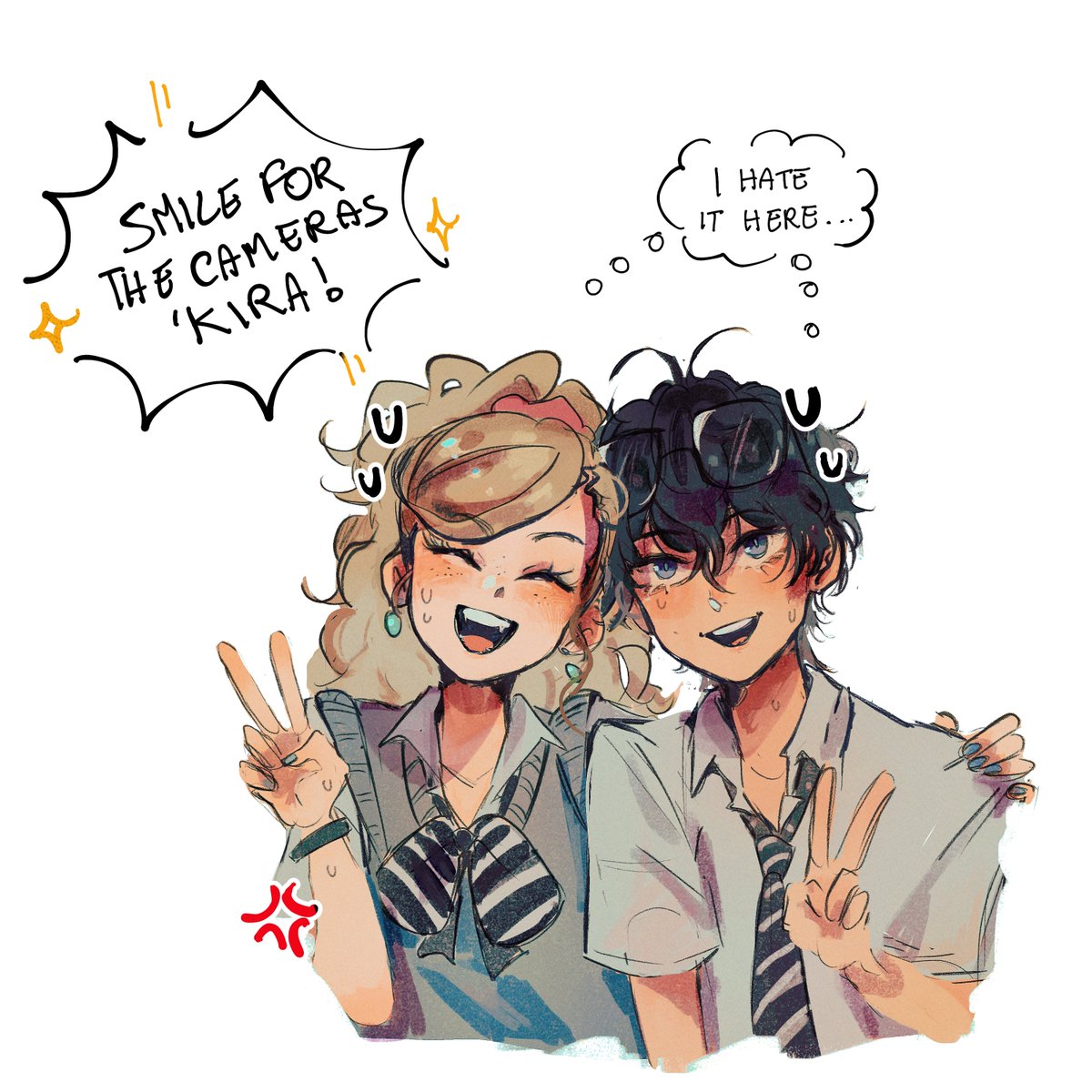 celebrity kids doing celebrity stuff (hating their lives)
swap AU ann and joker (akira here) i like to think theyre pretty close 