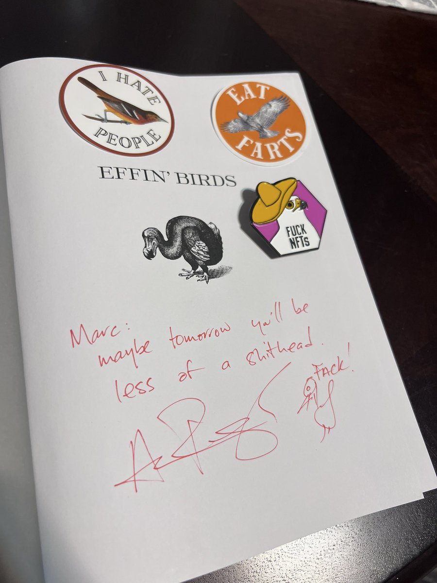 MarcBallard504's tweet photo. First day of @FANEXPONOLA was absolutely MADE by getting to meet @aaronreynolds of @EffinBirds!!! He and @HeySamNoir had me laughing so hard. https://t.co/IzwlZ9TMTW