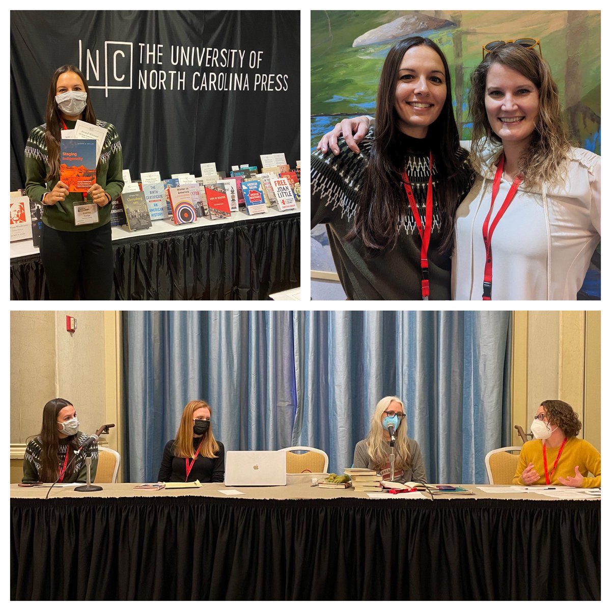 Whirlwind trip to Philly for #AHA23, but grateful to @lmansley for curating this amazing panel on writing history for kids, to <a href="/UNC_Press/">UNC Press</a> for lugging my book to the conference, and for randomly finding historian friends wherever I go.