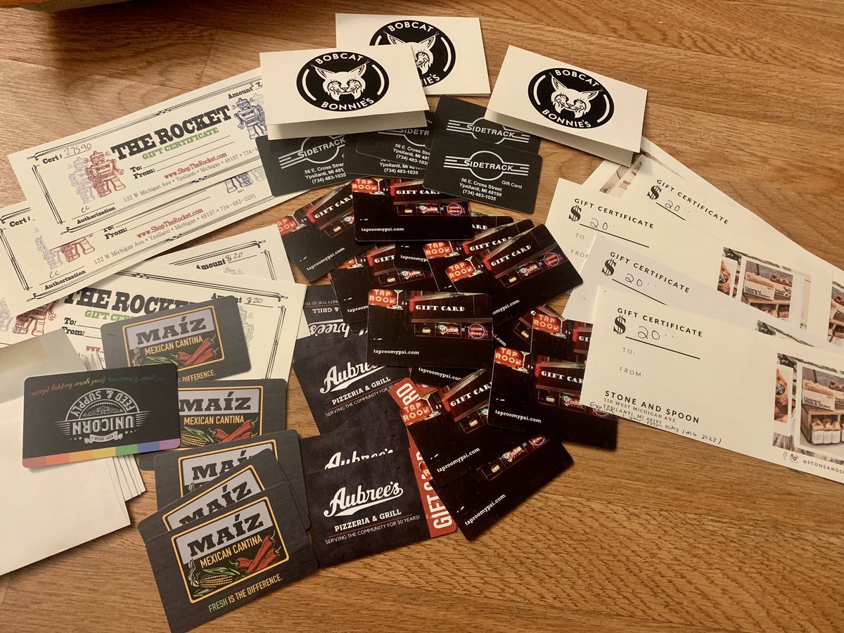 jadeinblack's tweet photo. Today was an amazing day. NYE we raised over $1,300 to buy gift cards from local businesses for local teachers and pharmacy workers. Thank you for everyone that donated. Find us next Wednesday Boylesque Presents: Music Bingo for A Cause at Tap Room. #emich #michigan #ypsireal https://t.co/3jKBEWhACX