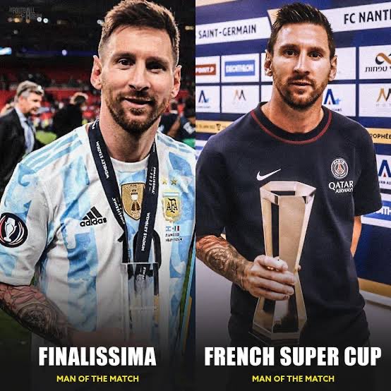 TheFTBLIndex's tweet photo. Lionel Messi played 3 finals in 2022. He was Man Of The Match in all of them. https://t.co/JcAVrr8TkG