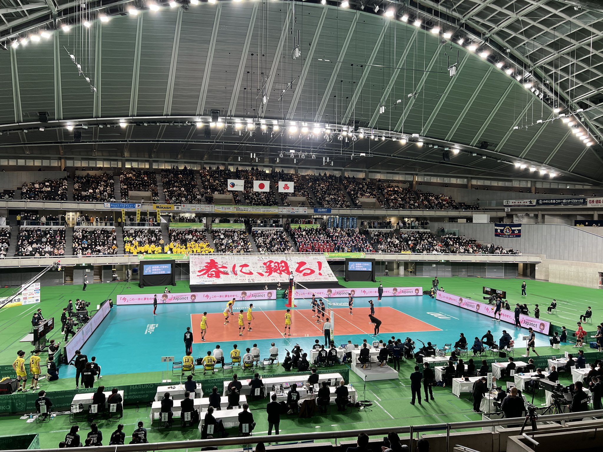 春高バレー 春の高校バレー　66th男子準決勝、男子決勝2セット 水町泰杜 鎮西高校 vs 清風高校 2セット目 春高バレー2019男子
