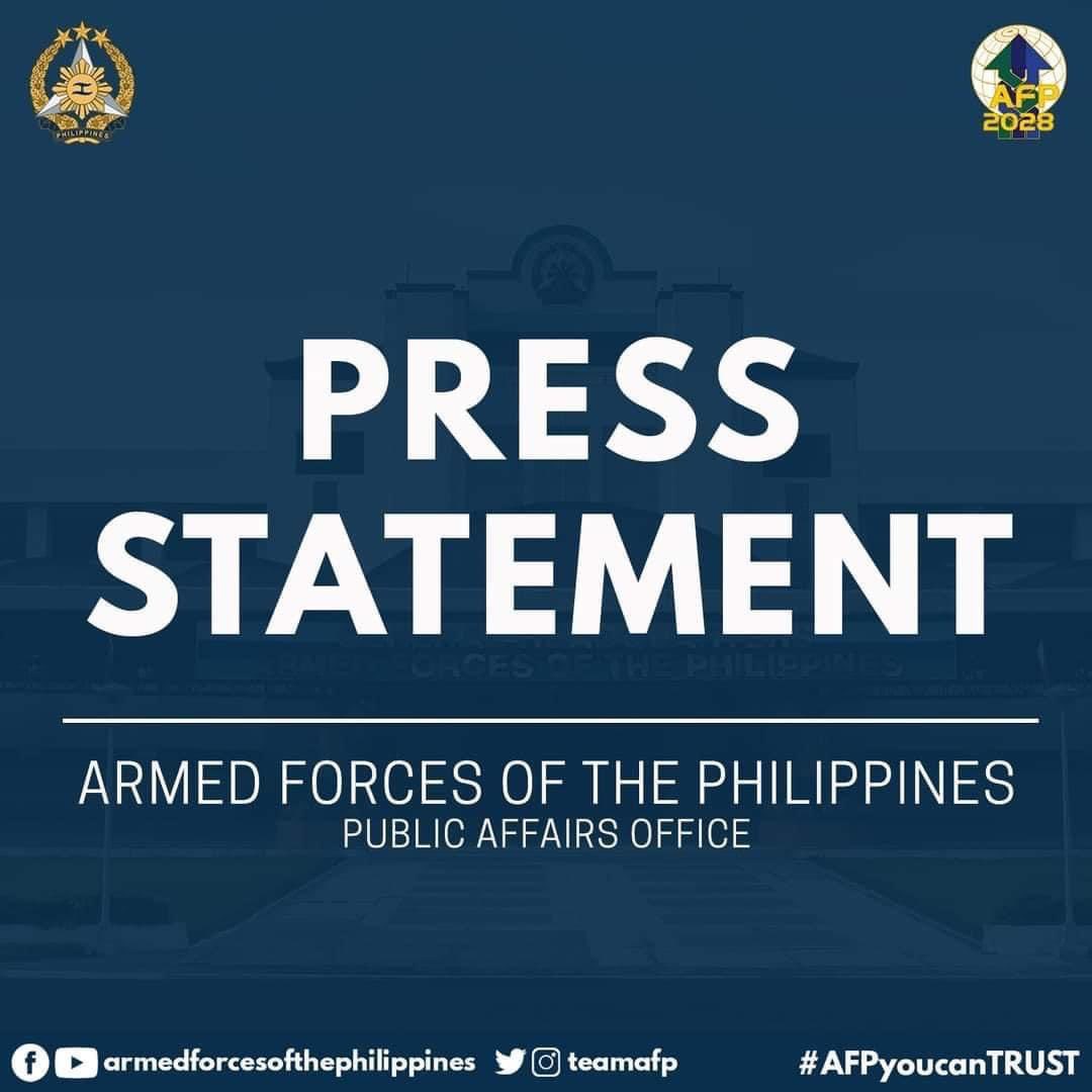 AFP STATEMENT

The AFP welcomes the designation of General Andres Centino PA as Chief of Staff, Armed Forces of the Philippines.

As a professional organization, the AFP supports the decision of the Commander-in-Chief, His Excellency Ferdinand R Marcos Jr. 

1/2

#AFPyoucanTRUST