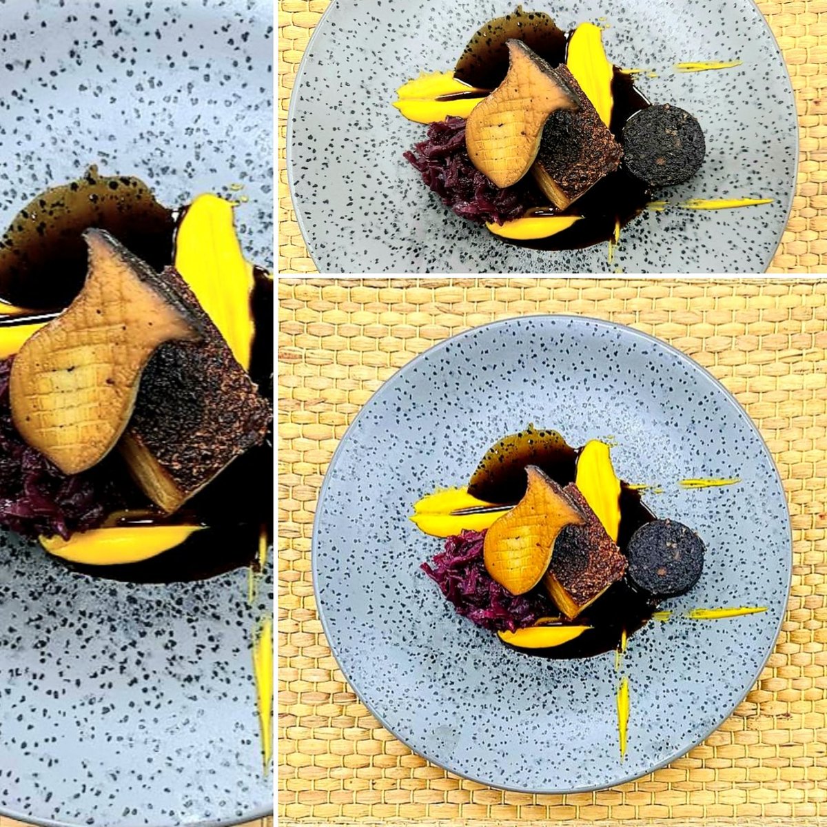 keepitcooking1's tweet image. Pork Belly, red cabbage, carrot, black pudding, apple cider Jus #keepitcooking #homecooking #chefathome #chefsontwitter #Food #Chef #Cooking