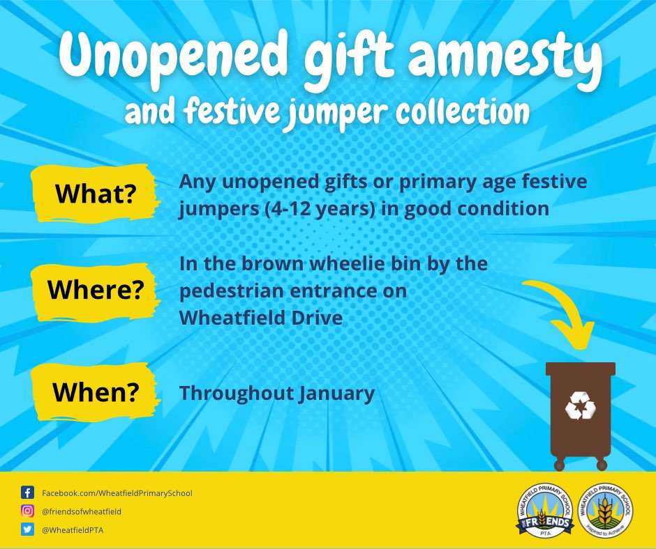 - any unused and unopened gifts
- any food or drink in date until the end of 2023
- Christmas-themed items should be in date until at least May 2024
- also be collecting festive jumpers (age 4-12yrs)