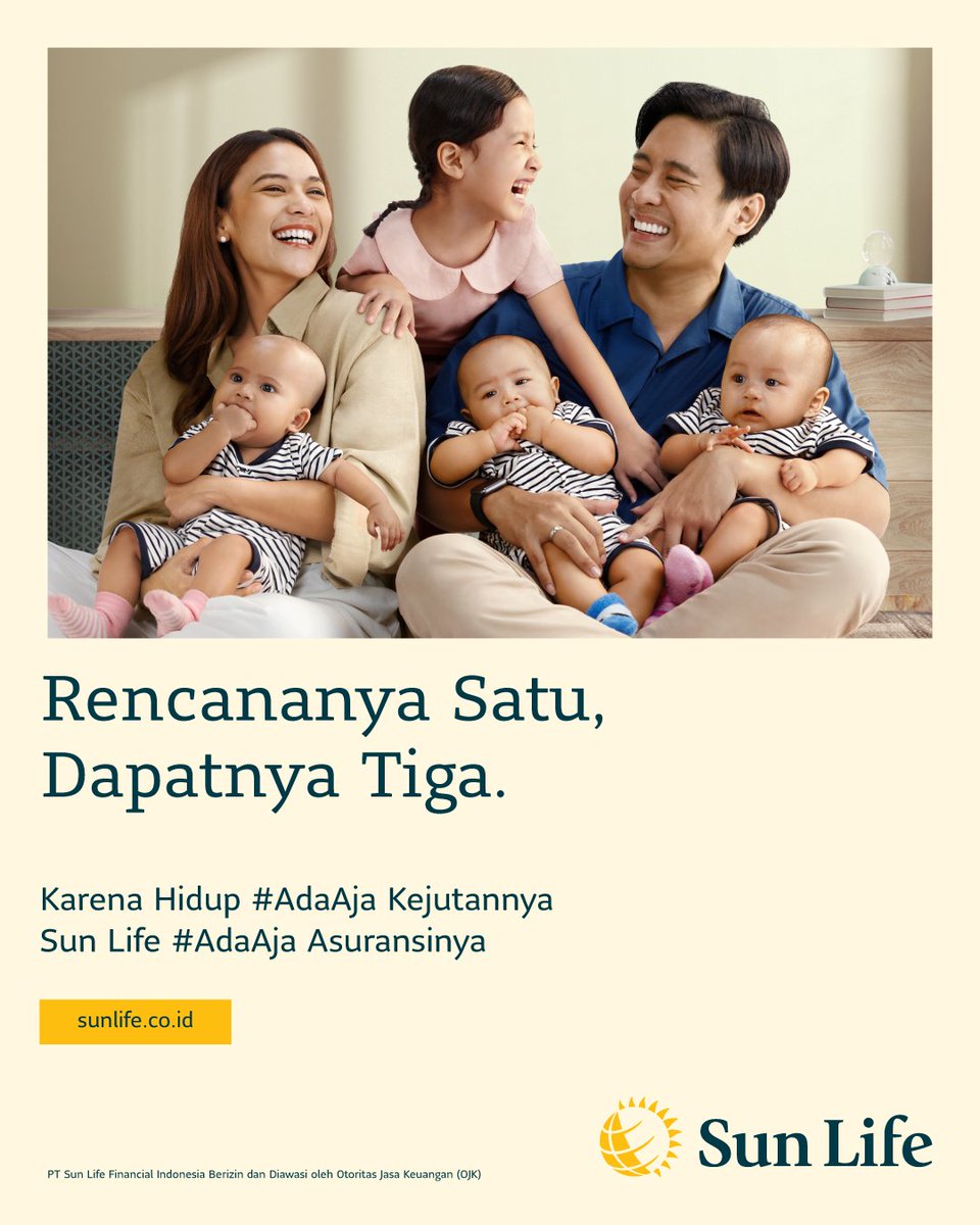 Di setiap tahapan kehidupan pasti #AdaAja kejutannya. Begitu juga kamu yang tengah membina rumah tangga.

Saatnya mengawali resolusi 2023 bersama Sun Life, karena apa pun kejutannya nanti, pasti #AdaAja solusinya.

#SunLifeIndonesia