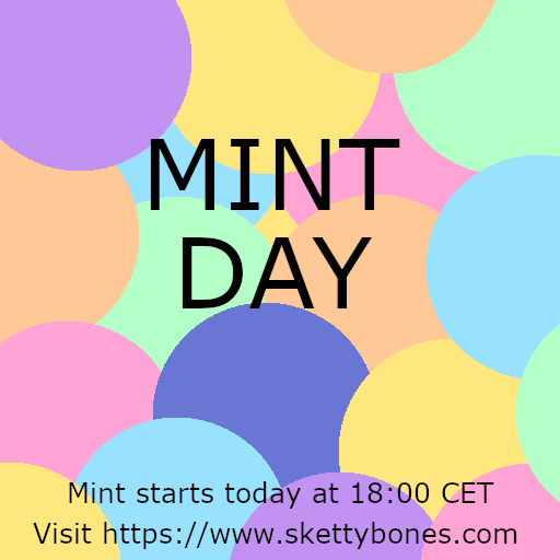 SkettyBonesClub's tweet image. Gm everyone! ☕️

It's minting day and we couldn't be more excited! We have been working hard to bring you the best NFT experience and we look forward to you joining us tonight. See you then! 🥳🥂

#NFT #mintingday #nft #nfts #NFTs #NFTCommunity