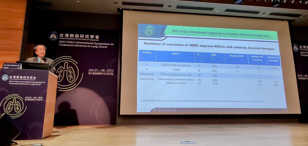 HHorinouchi's tweet photo. Prof. Chee Lee presented EGFR and HER2 exon 20 insertion inhibitors. Very concise review on complicated mutation to understand and treat. #LCSM #TASLC https://t.co/uSBmiJXaXo