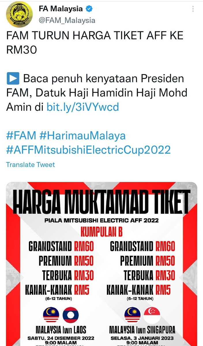 hannahyeoh's tweet photo. Dalam 1 bulan kami telah berusaha semampu yg boleh utk HarimauMalaya
✅️siaran live big screen
✅️harga tiket terbang tetap Bangkok
✅️kanvas baru
✅️siaran RTM
✅️penurunan harga tiket RM30
Kalau masih ada kekurangan,saya susun 10jari mohon masa tambah baik @StadiumMalaysia https://t.co/DpPxKr89PB