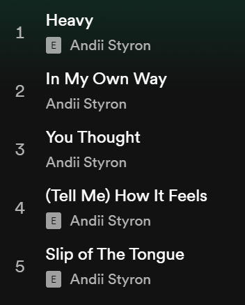 Indie Music Lift ( Music Promoter) (@neomusic7) on Twitter photo #Listen to Thawing Out (EP) by <a href="/itsandiistyron/">Andii Styron Music</a>
#stream it now 🔥 on <a href="/Spotify/">Spotify</a>
open.spotify.com/album/2moFribz…
#indiemusclift #NewMusic #Spotify #spotifyplaylist #artistspotlight #ArtistOnTwitter <a href="/innerstatesound/">Innerstate Records</a>
<a href="/streamondistro/">Streamondistro (music distributor)</a> #STREAM #music <a href="/MAKEMyDay_music/">Make My Day</a> #Listen to Thawing Out (EP) by <a href="/itsandiistyron/">Andii Styron Music</a>
#stream it now 🔥 on <a href="/Spotify/">Spotify</a>
open.spotify.com/album/2moFribz…
#indiemusclift #NewMusic #Spotify #spotifyplaylist #artistspotlight #ArtistOnTwitter <a href="/innerstatesound/">Innerstate Records</a>
<a href="/streamondistro/">Streamondistro (music distributor)</a> #STREAM #music <a href="/MAKEMyDay_music/">Make My Day</a>