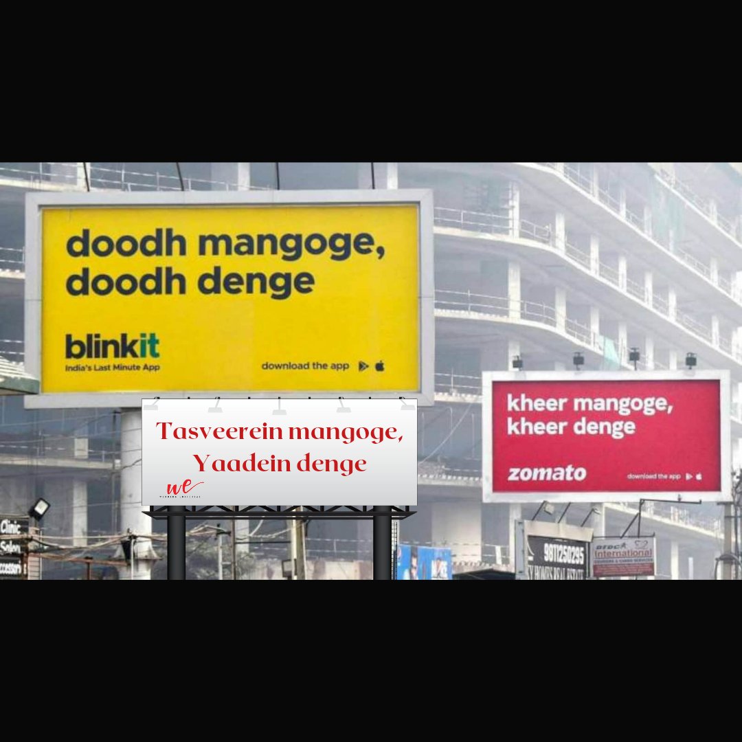 WedEditorial's tweet photo. Going with the #trend 
#zomatoblinkit #BlinkItZomatoTrend #collaboration #blinkitzomato https://t.co/4f2Wey6wFB