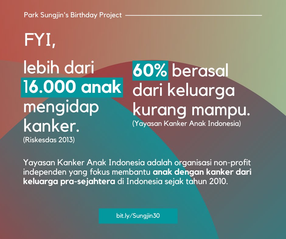 apeachnuna's tweet photo. 💙 PARK SUNGJIN BIRTHDAY PROJECT 🧡

Dalam rangka ulang tahun Park Sungjin,
kami mengajak teman-teman berdonasi ke Yayasan Kanker Anak Indonesia (YKAI) untuk menyediakan obat kanker gratis bagi yang membutuhkan.

detail project :
✨ https://t.co/FAwXuqryi0 https://t.co/bSV8cWZxip