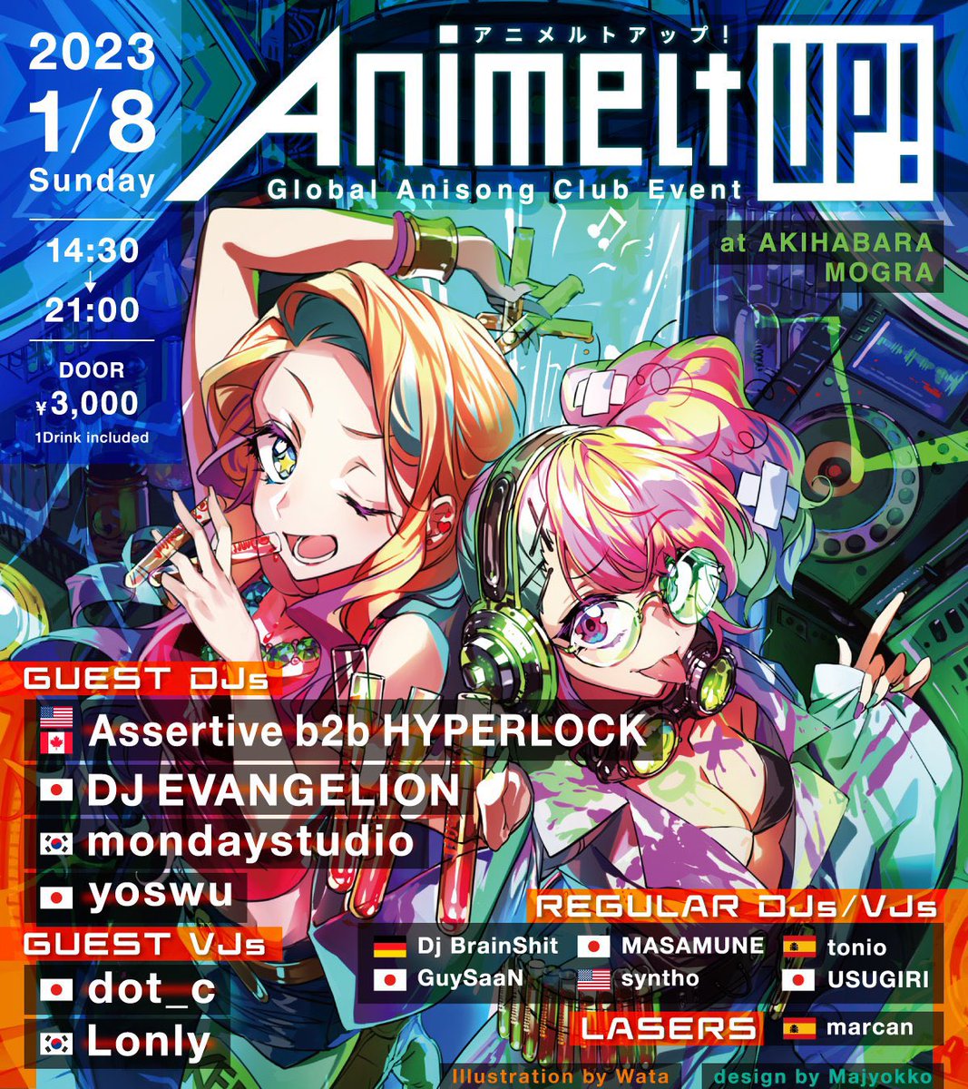 yoswu's tweet photo. ✨出演情報✨
#Animeltup (@AnimeltUP )は明日、秋葉原MOGRAにて開催！
デイイベントなので未成年も来場可！
グローバルなメンツが揃っております🌎
国籍･年齢関係なく踊りまくろう！
ぜひ遊びに来てください〜🥳

【website】
https://t.co/nShjpGQG2m https://t.co/AQelEwxDUJ