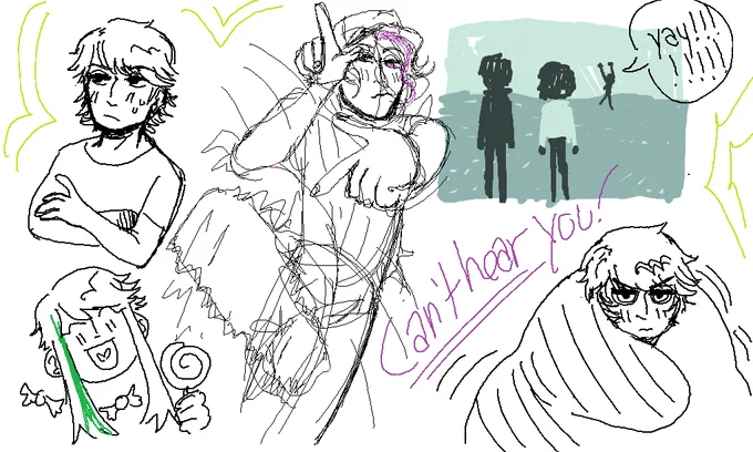silly doodles while im watching den-o 