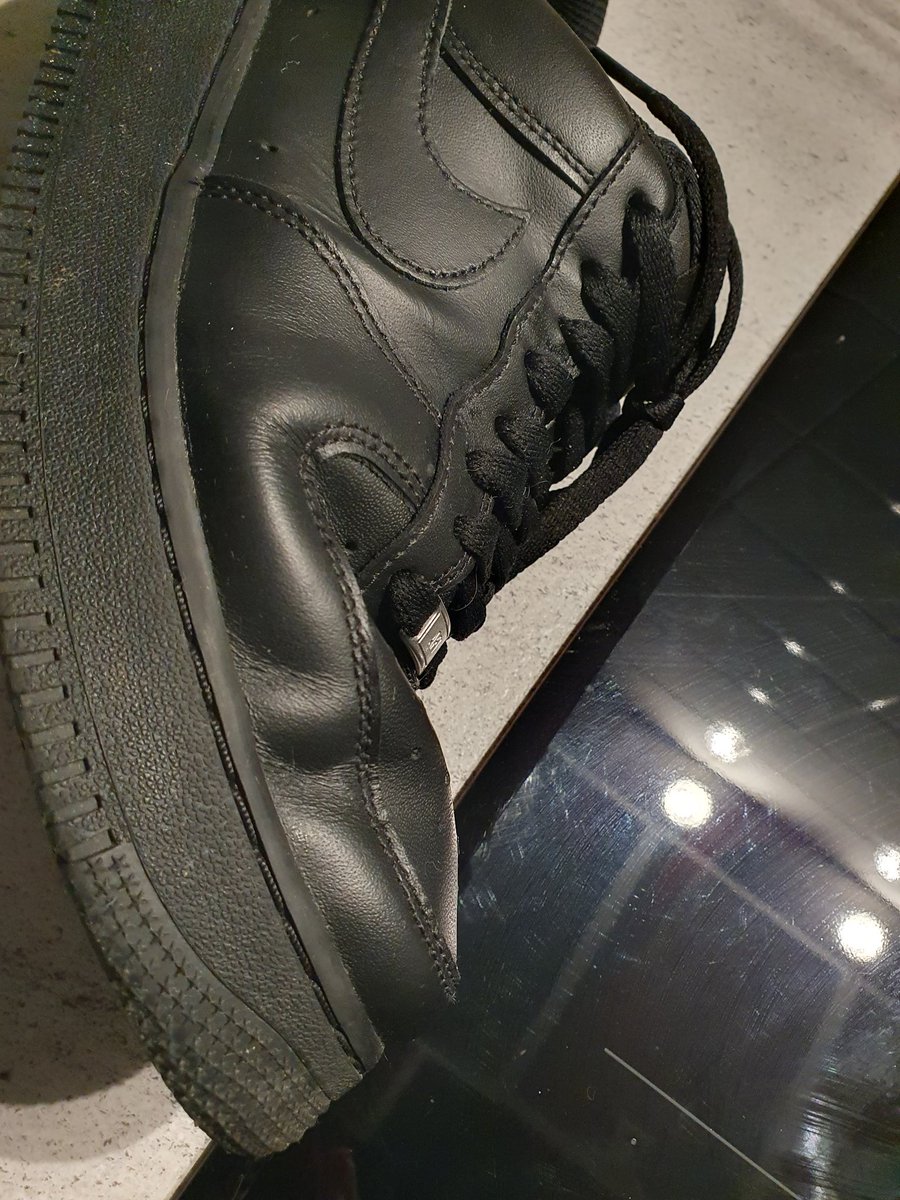 joolswhiting's tweet photo. @JDhelpteam Hi, bought AF1s and they have distorted in shape and split at seam. Nike say 2 year warranty so please can I have refund? https://t.co/ussJI9j68L