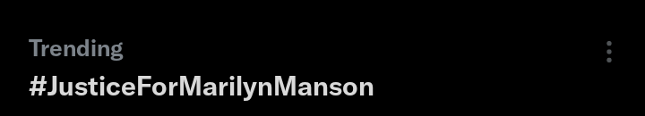Twitter heard me....sort of..#justiceformarilynmanson is trending on Twitter 🖤🖤🖤