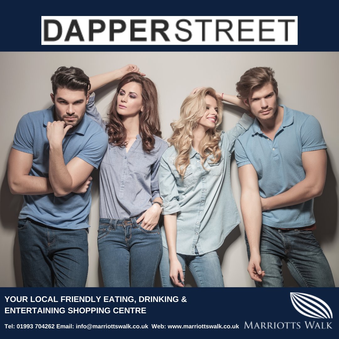 MarriottsWalk1's tweet image. Dapper Street have multiple big-name brands all under one roof. Clothing for him and her, as well as footwear and accessories. Cool fashion for a cool price is right this way!
#DapperStreet #lookingdapper #clothing #familyfashion