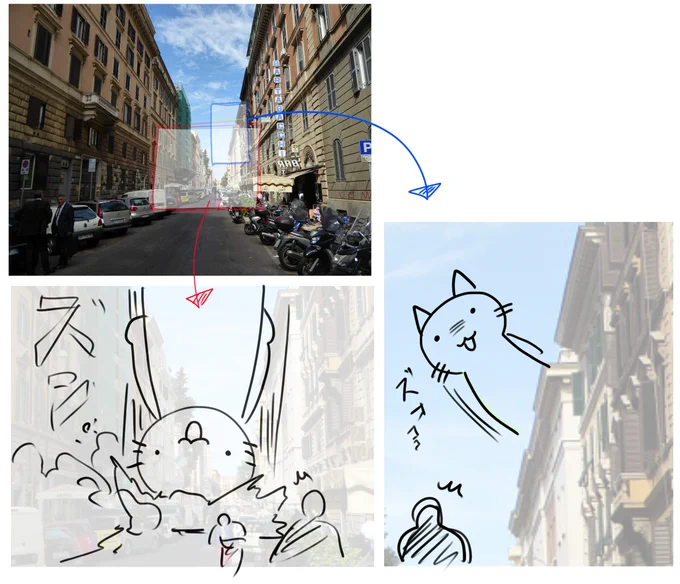 トリミングして絵する

#背景メモ 