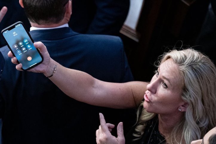 Bustamante1's tweet photo. 😂 I can’t. Daddy is on the phone.  #MattGaetz #McCarthy #pussy. https://t.co/VWHpDqdDJ7