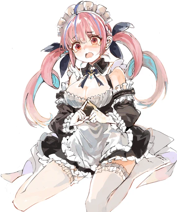 絵チャの産物、湊あくあ。ゾウリムシと、どちらが育てるのがより難しいのかっていう会話を聞いた新年… #あくあーと 