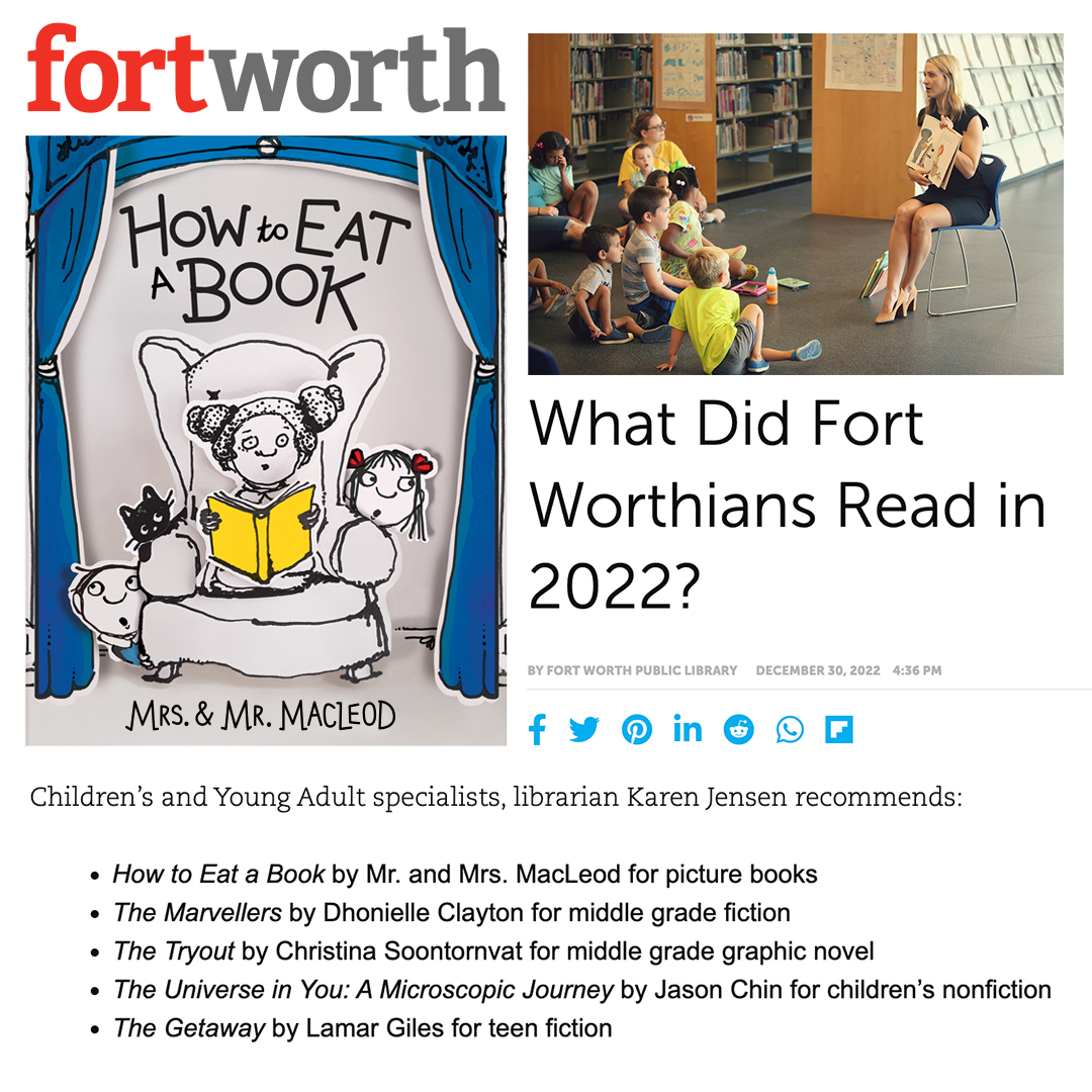 MrsandMrMacLeod's tweet photo. THANK YOU Fort Worth for featuring HOW TO EAT A BOOK! ❤️
#eatabook #forthworth #howtoeatabook
#paperart https://t.co/txnzecqg46
