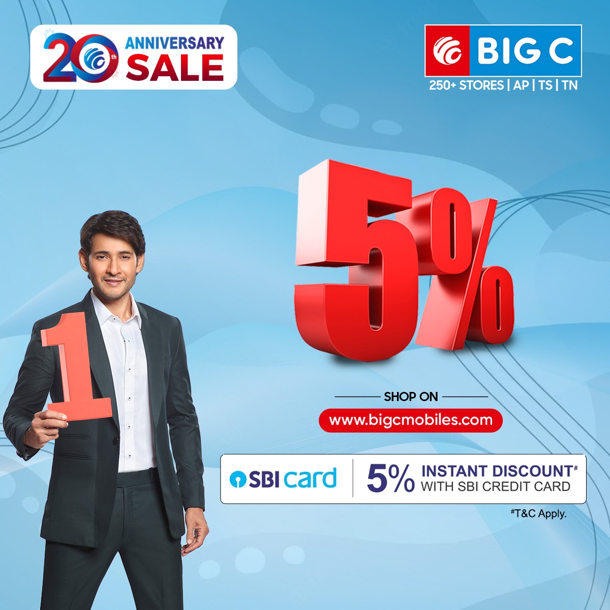 BigCMobilesIND's tweet photo. Grab the offer!!
Buy any Gadget on Big C Mobiles and Get a 5% Instant Discount with SBI Credit Card.
Shop Us: https://t.co/7IBs8cf9JA
Call Us: 1800-1234578
#BigCMobiles #BigCstore #BigC #20thanniversary #bigc20thanniversary #mobilestore #smartphones #luckydraw #luckydrawcontest https://t.co/w8m9SBjDUS