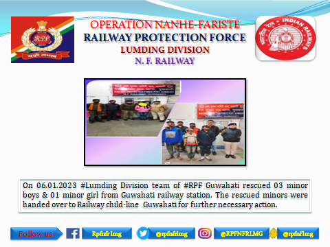 rpfnfrlmg's tweet photo. #OperationNanheFarishte #Helping_Hands 
@RPF_INDIA
@RPFNFR2
@RailNf
@drm_lmg_nfr
@RailMinIndia
@rpfpcghy https://t.co/VxZrT0pTIN