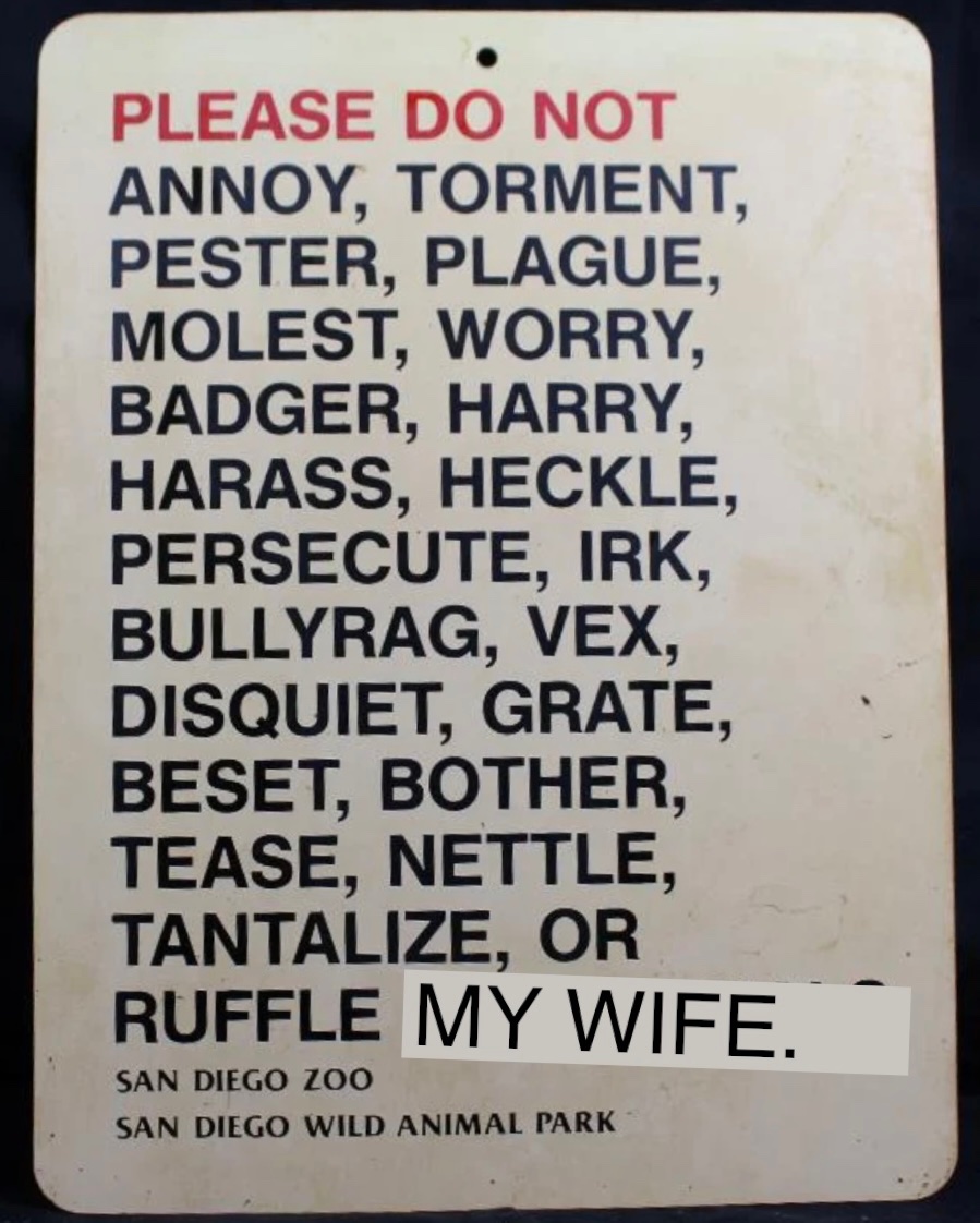 Ann’s heading back to NYC tomorrow and I have a pretty simple request…
