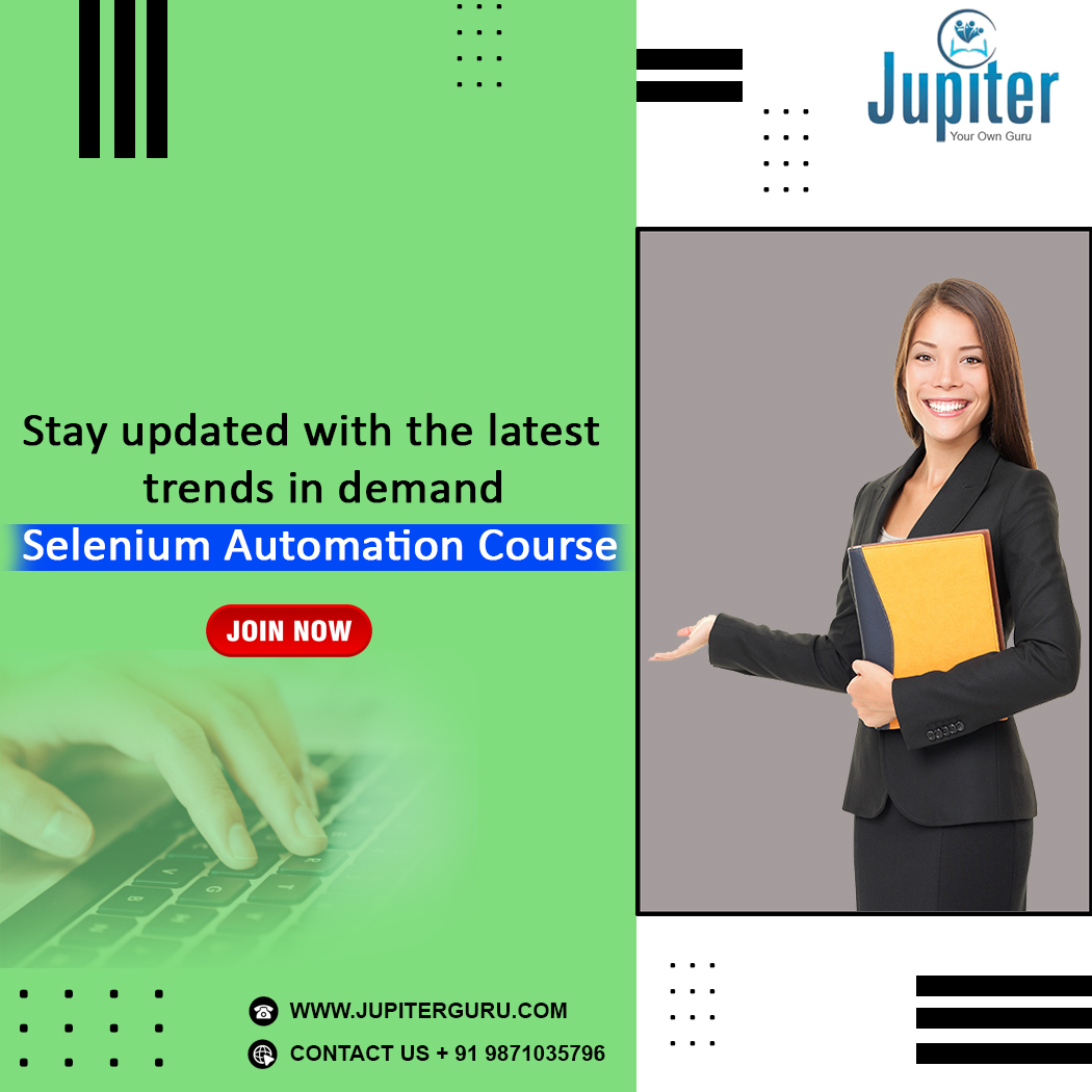 JupiterGuru1's tweet image. @JupiterGuru1 Learn Selenium #Automation testing online course where you will learn how to write automated test scripts for Windows and iOS devices. You will also run tests for several browsers including Chrome, Firefox, Edge, Safari, etc.
#SeleniumTraining #seleniumautomation