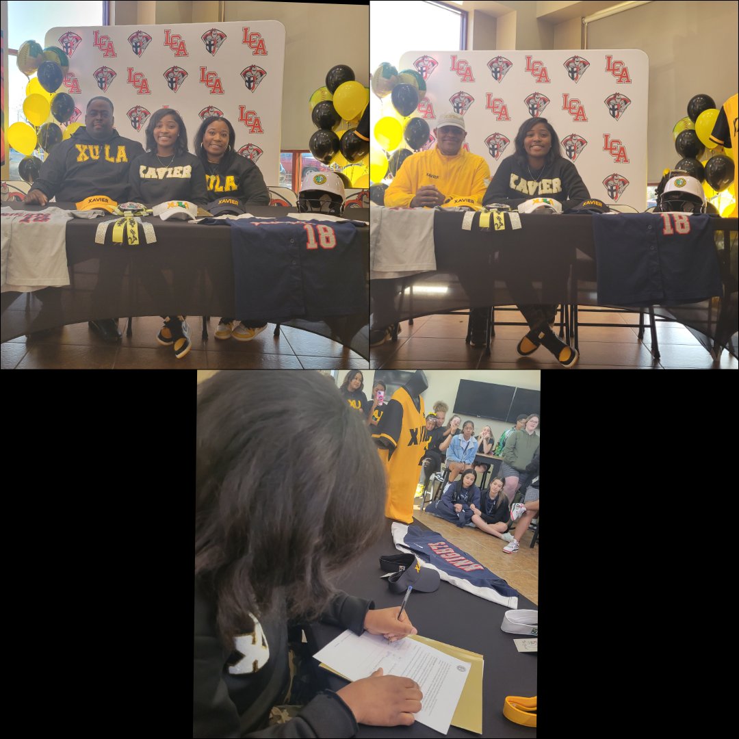 Today I committed to Xavier University. I'm excited about starting a new chapter of academics &amp; college softball. God has truly blessed me!! <a href="/CoachDonnieXULA/">Donnie Russell</a> thanks for believing in me!
<a href="/SBRRetweets/">Softball Recruiting Reposts</a> @Softball_La
<a href="/TopPreps/">Top Preps Sports Scouting and Promotional Services</a>
<a href="/GeauxPrepsLA/">GeauxPreps.com</a>
<a href="/xulagold/">XULA Athletics</a>
<a href="/LegacyLegendsS1/">Legacy & Legends Softball</a>
#ALLIN