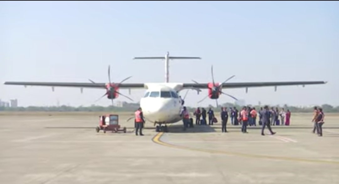 Vkpandianfancl1's tweet photo. One more feather added to the hat, Hcm @Naveen_Odisha sir flagged off the first commercial flight to Rourkela at Bhubaneswar airport. https://t.co/4SHQTNmVjP