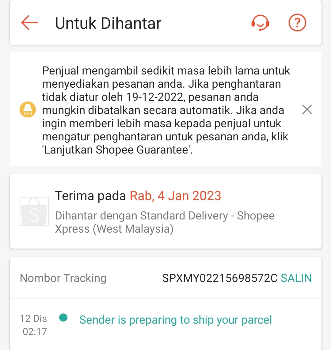 Rfdh_Zahra's tweet image. Hi @ShopeeMY #ShopeeExpress nak masuk sebulan dah saya tunggu kenapa order saya belum sampai ye? Order dari 12.12.2022 ni dah masuk tahun baru takde update lansung, I already chat your customer service they said they gonna arrange the shipment in 5-7 days tapi tetap takde update.