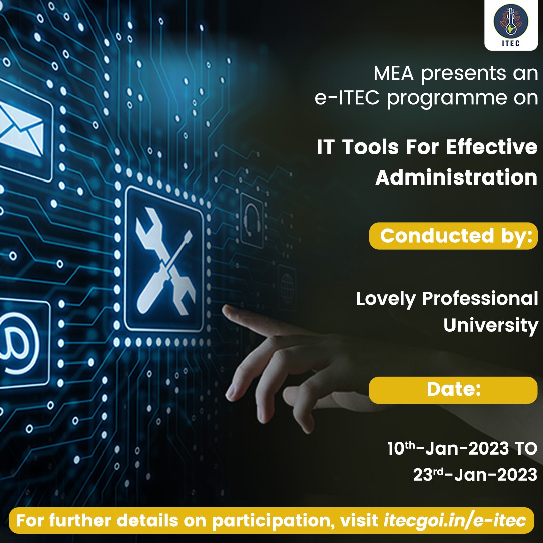 ITECnetwork's tweet image. The #eITEC Certificate Course in IT tools for Effective Administration is an introduction to IT tools used for routine tasks in Office helping participants with #data analysis and data handling capabilities while managing tasks efficiently.