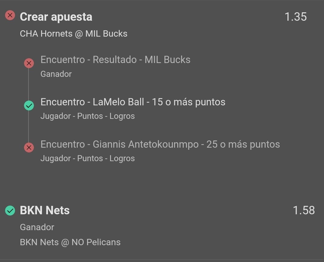 ChrisParlays25's tweet image. Tocó restar en el Free de NBA pero en el Premium estamos intratables 🤑💥🍀 Harden nos quedó a deber también en una jugada, pero salimos positivos con este bombón de cuota 3.89 🚀🏆😁💲💵
1% probabilidad 😇
99% fe 😁
@juanardila87 
Mañana les dejo uno de NFL