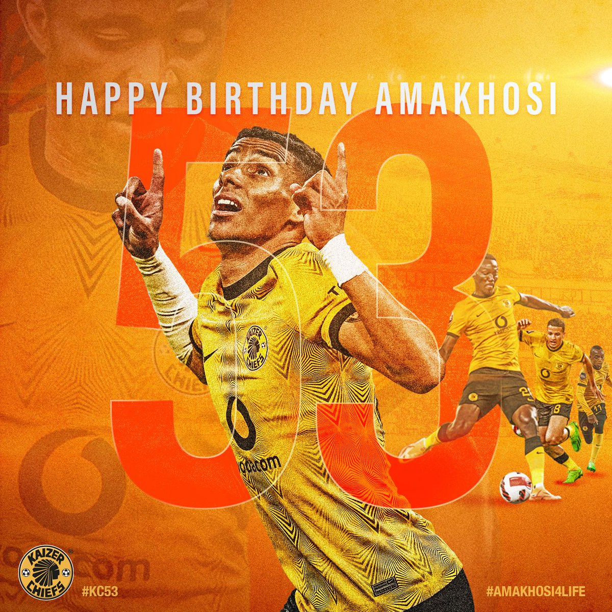 KaizerChiefs's tweet photo. Happy Birthday Khosi Family! #KC53 #Amakhosi4Life https://t.co/Eme0LpNLdK