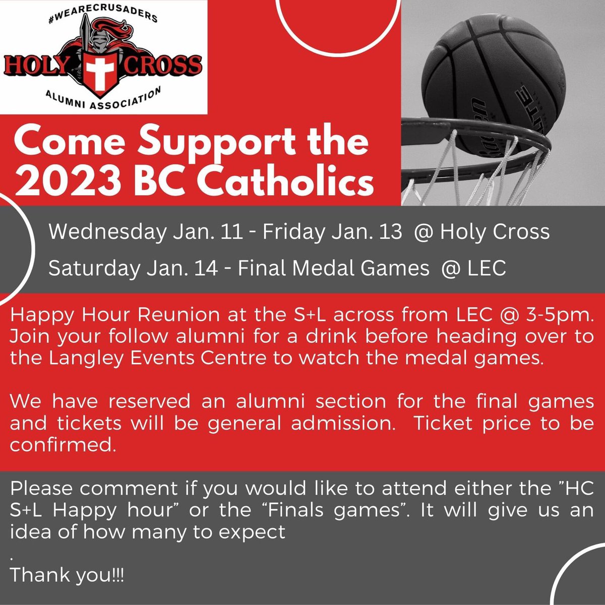 HC Crusaders Alumni tweet media