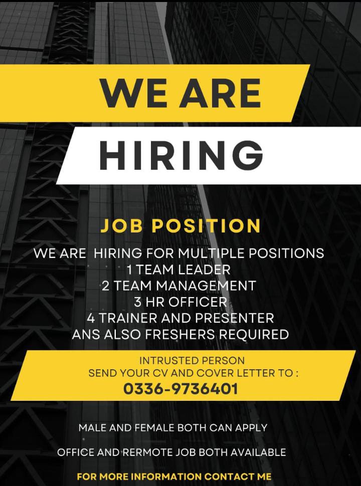 SyedAwon3's tweet photo. #Job #jobsearch #JobSeekersSA #HIRINGNOW #staffing https://t.co/oZ6IpzCFid