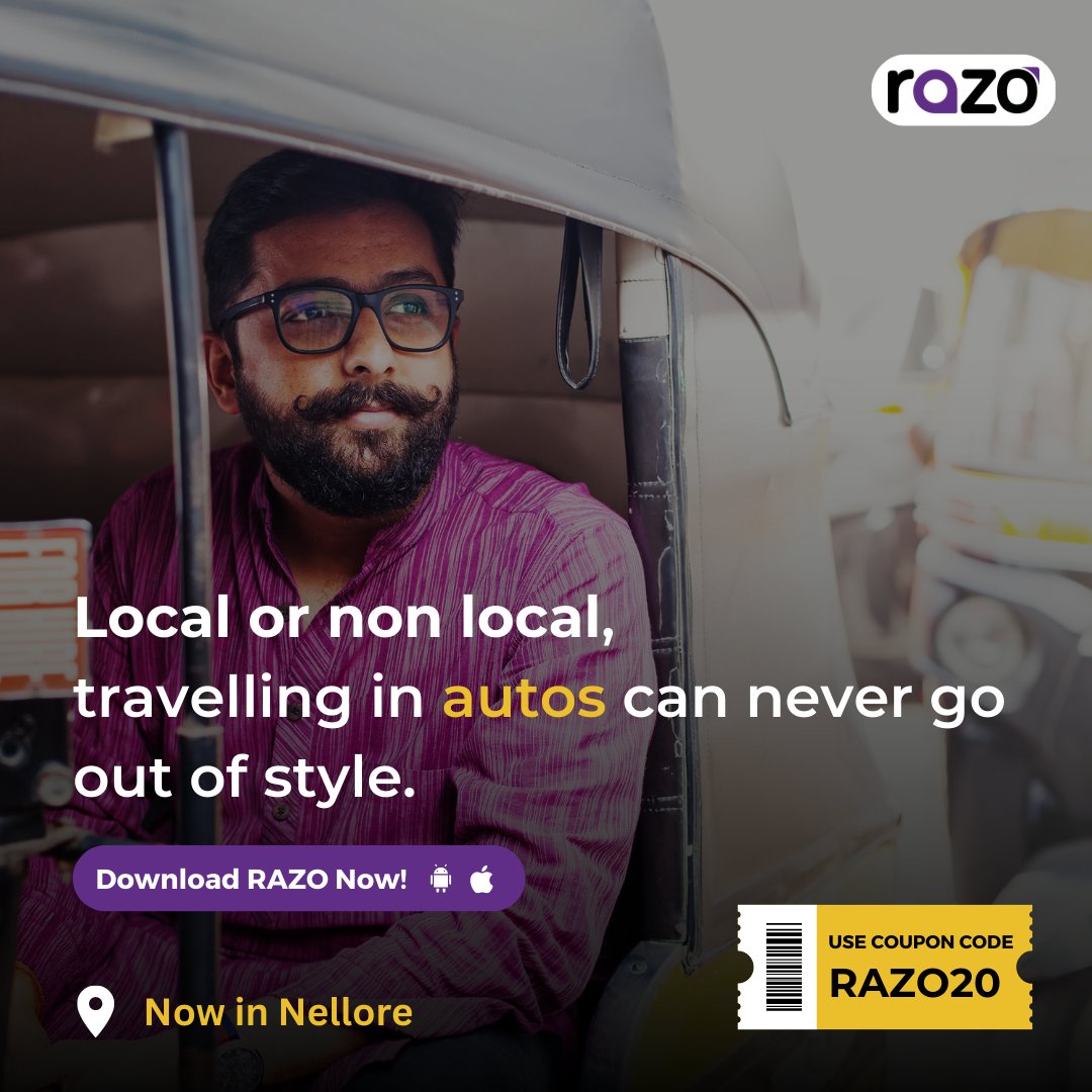 razotransport's tweet photo. For info👉👉 https://t.co/VCj0ZaMssX
.
#Razo #openride #nellore #lowcost #RazoAuto #safestmode #intercityauto  #lowcostservice #lowfare #safejourney #certifieddrivers #safestmode #Razoautowala #Razocabs #Lowprize #travel #trip #RazoApp #Razoappdownload #VerifiedDrivers https://t.co/pajBTuccMu