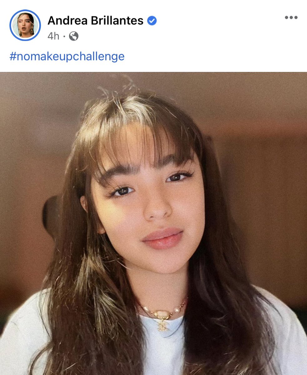 #AndreaBrillantes #nomakeupchallenge                        facebook.com/10004414997341…