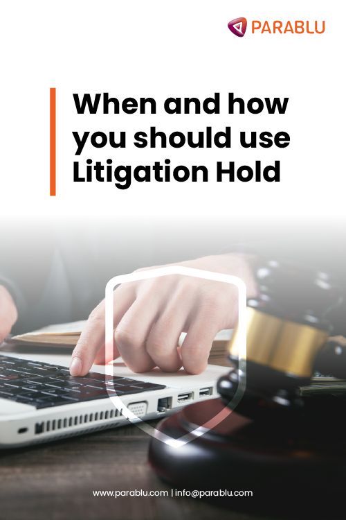 ParabluInc's tweet photo. The #LitigationHold feature in #Microsoft365 can backfire if not used correctly! Know the important considerations to keep in mind when implementing it - https://t.co/5TX3vp39ak
#datasecurity #dataresiliency #ransomware #BluVault https://t.co/zETJ5YzAzF