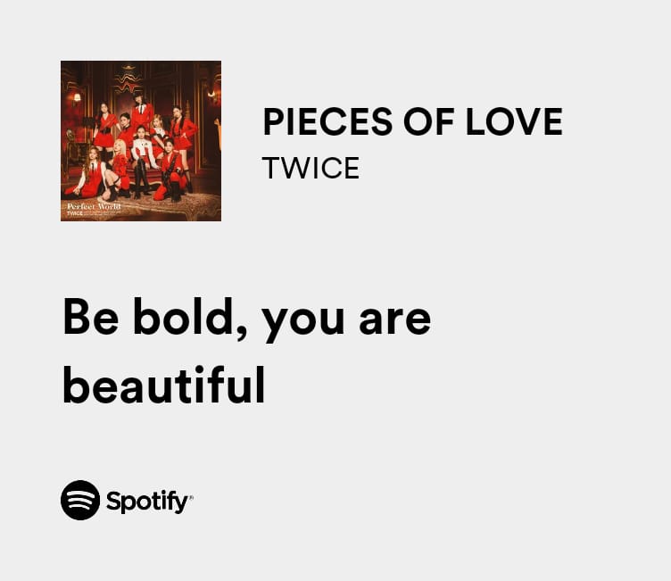 iconic lyrics you can relate on Twitter "twice / pieces of love"