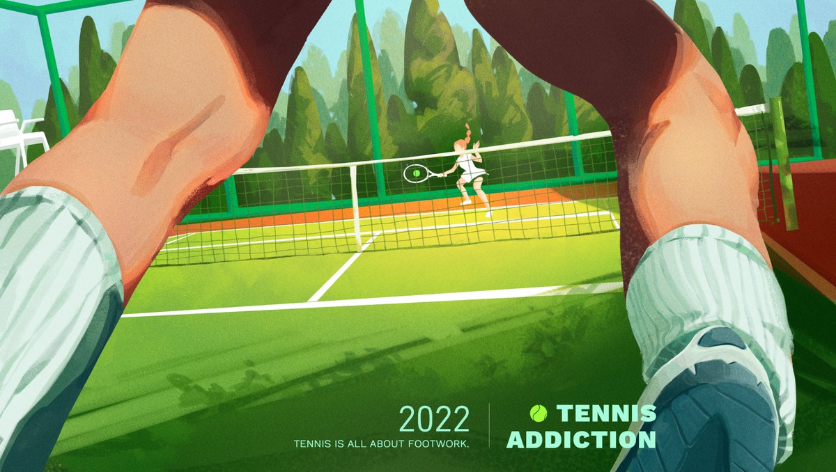 JohnJohn384's tweet photo. Big change for 2022, started a new sport 
#tennis #illustration #art #digitalart #summer #sport https://t.co/jJPVFUSYTb