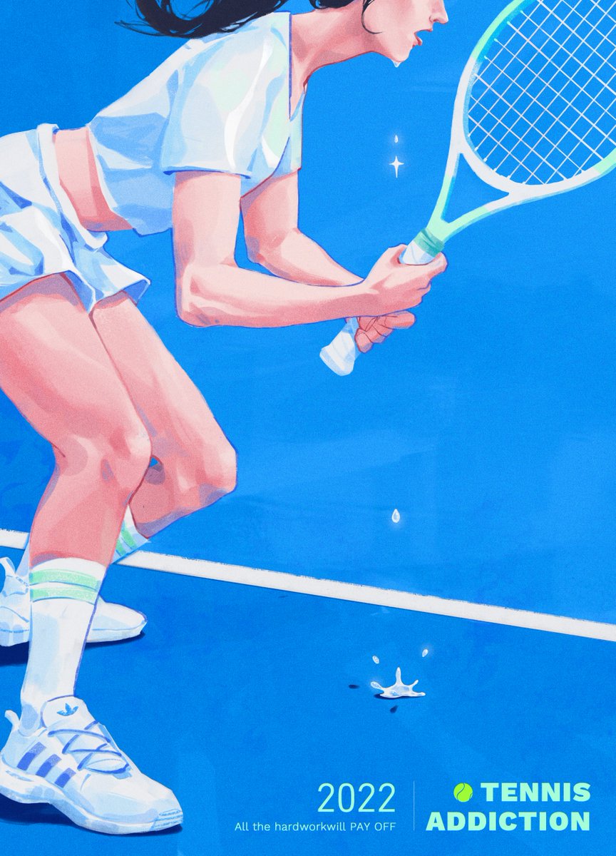 JohnJohn384's tweet photo. Big change for 2022, started a new sport 
#tennis #illustration #art #digitalart #summer #sport https://t.co/jJPVFUSYTb