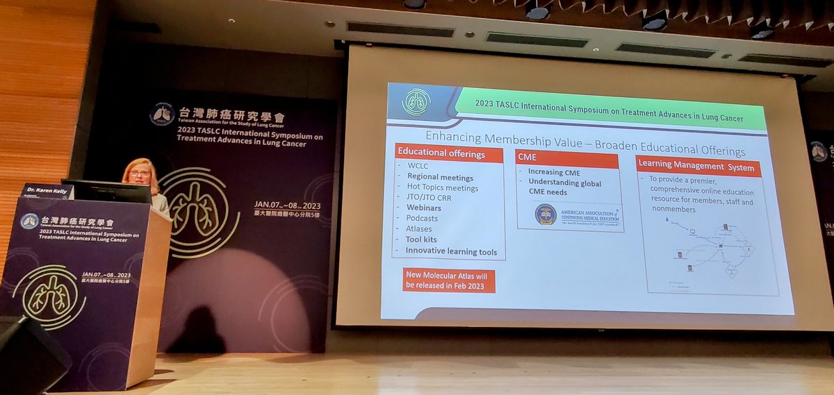 HHorinouchi's tweet photo. Our @IASLC president @karenkellymd delivered encouraging talk about IASLC now and future focusing on education. #LCSM #TASLC https://t.co/06OXMVbi3m