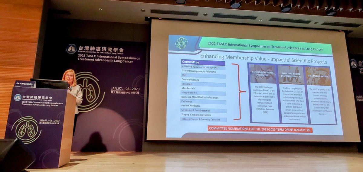 HHorinouchi's tweet photo. Our @IASLC president @karenkellymd delivered encouraging talk about IASLC now and future focusing on education. #LCSM #TASLC https://t.co/06OXMVbi3m