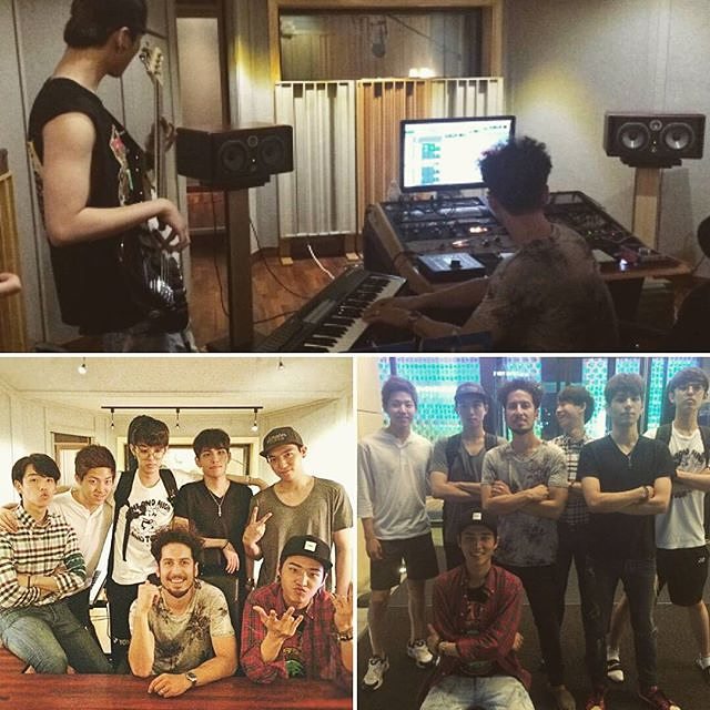 carpediemk1219k's tweet photo. 150806 #영케이 youngk93
#YoungK #Day6 #JYP #andyplatts #mamasgun #songwritingsession #slappindatbassGreat time today!! Hope to work wit you again Andy!! https://t.co/YqAirD8E0u