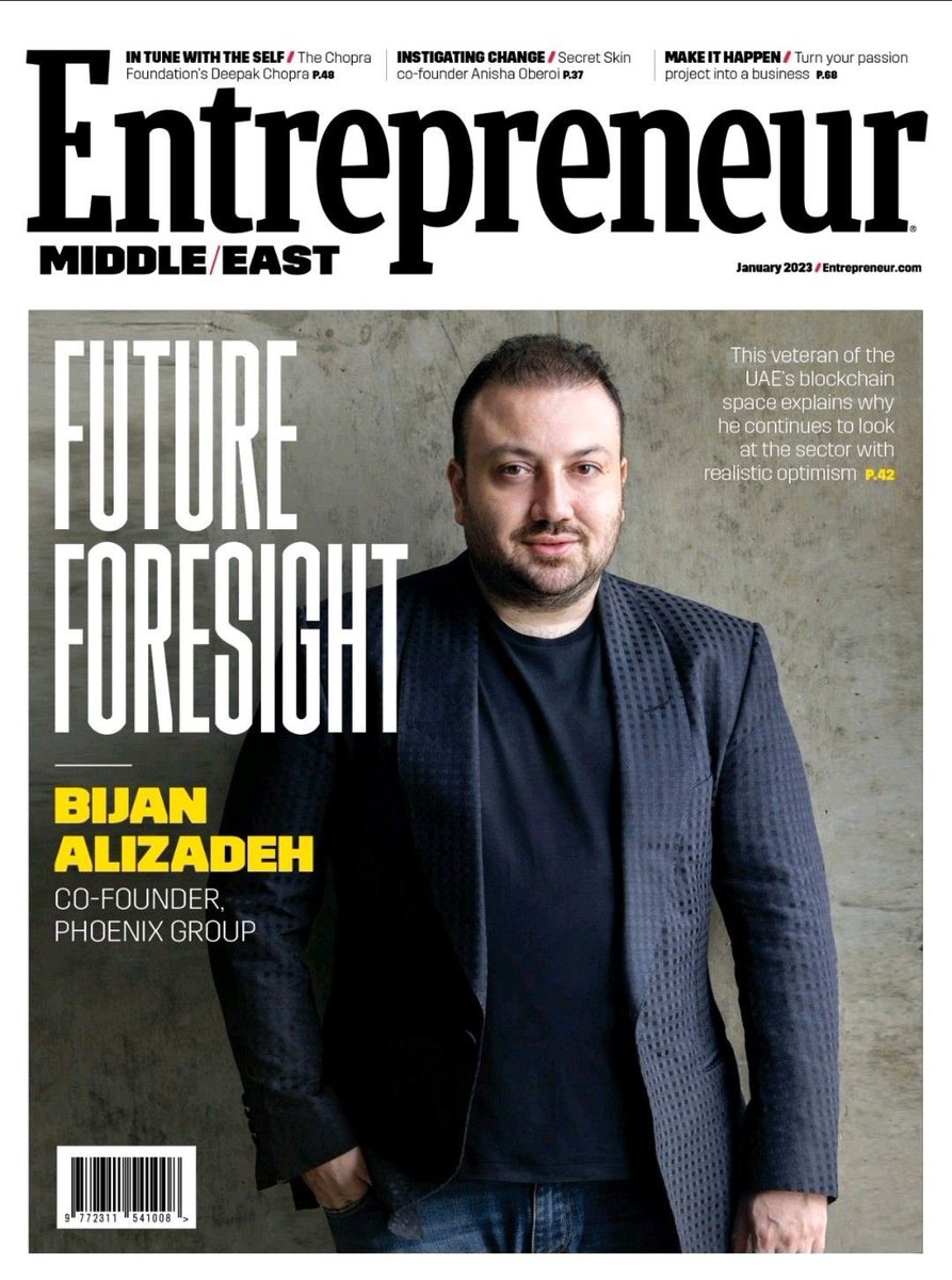 PhoenixStoredxb's tweet photo. Congratulations, Bijan Alizadeh (Co-Founder of Phoenix Group) for having been featured on the front cover of the January 2023 edition of Entrepreneur Middle East magazine - what a great way to start the new year. 

@EntMagazineME @Entrepreneur 
#Bitcoin #Bitcoinmining https://t.co/WvJuvrRV6V