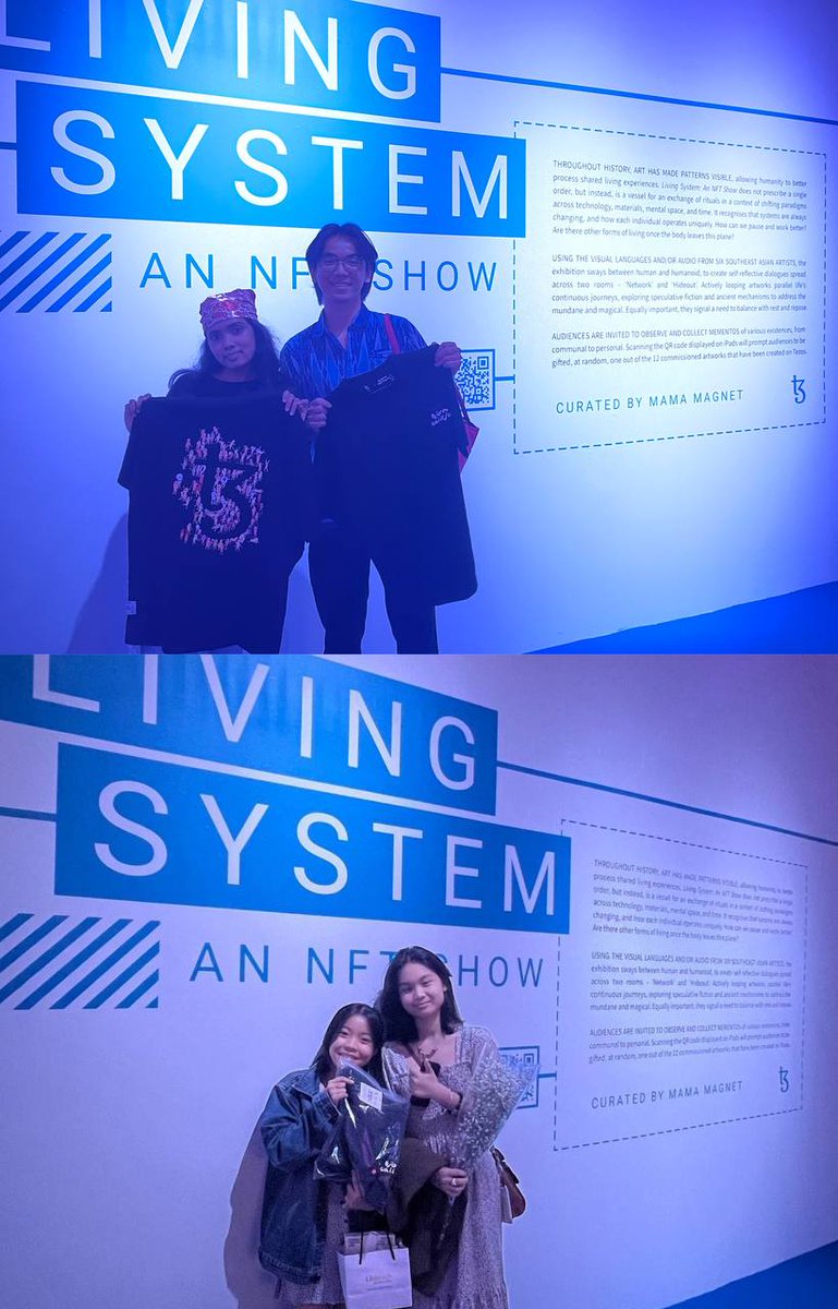 TzApac's tweet photo. Big smiles during Day 2 of #seafocus as Collection of the Day winners take home an exclusive @bjorncalleja x @tezos t-shirt.
Today's collection of the day is "GM! From Orki Madness" by @CwndDien x @orkibal. There are 7 more t-shirts up for grabs for today, so come on down! https://t.co/W3pTc85hVH
