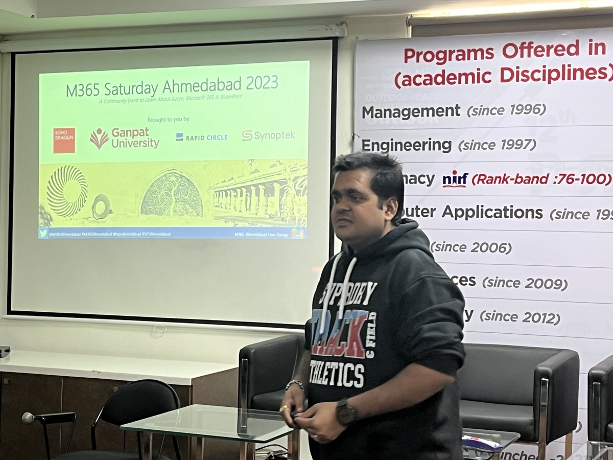 Kirti Prajapati (@kirtipprajapati) on Twitter photo Aakash Maurya is is speaking on Zero Trust Security Model in 365.
@SoHodragon
<a href="/Ganpat_Uni/">Ganpat University (GUNI), India</a>
<a href="/SpConsol/">SPConsol</a>
<a href="/rapidcircle/">Rapid Circle</a>
<a href="/Synoptek/">Synoptek</a>
<a href="/siddh_me/">Siddharth Vaghasia</a>
<a href="/NanddeepNachan/">Nanddeep Nachan</a>
<a href="/SmitaNachan/">Smita Nachan</a>
<a href="/ronnybhargav/">Bhargav Reddy Nuthanakalva</a>
<a href="/gautamdsheth/">Gautam Sheth</a> Aakash Maurya is is speaking on Zero Trust Security Model in 365.
@SoHodragon
<a href="/Ganpat_Uni/">Ganpat University (GUNI), India</a>
<a href="/SpConsol/">SPConsol</a>
<a href="/rapidcircle/">Rapid Circle</a>
<a href="/Synoptek/">Synoptek</a>
<a href="/siddh_me/">Siddharth Vaghasia</a>
<a href="/NanddeepNachan/">Nanddeep Nachan</a>
<a href="/SmitaNachan/">Smita Nachan</a>
<a href="/ronnybhargav/">Bhargav Reddy Nuthanakalva</a>
<a href="/gautamdsheth/">Gautam Sheth</a>